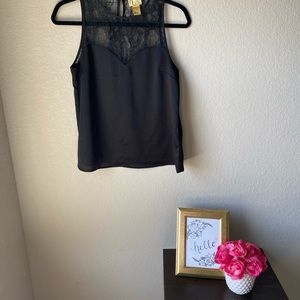 Black lace detailed top